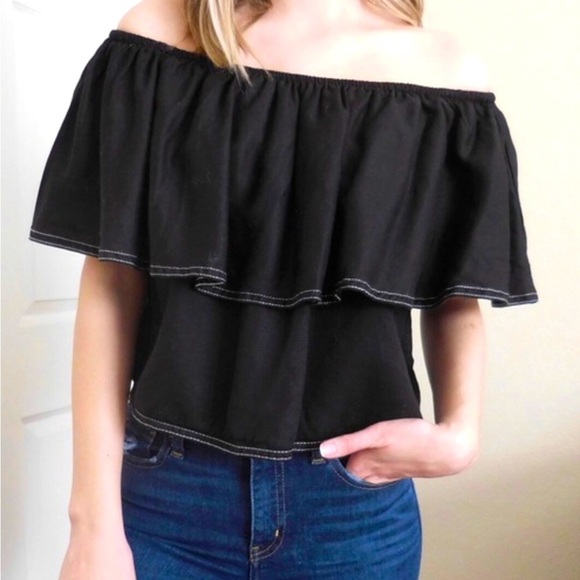 Zara Tops - Zara Woman Premium Denim Collection Off The Shoulder Top size S